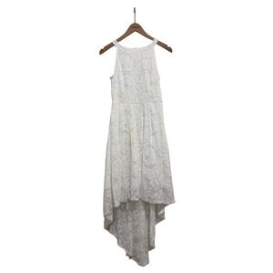 Anette White Floral Lace High Low Halter Dress Sleeveless New With Tags Size S